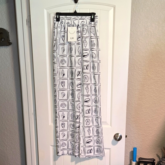 Love & Harmony‎ Sea Shell Printed Wide Leg Pants - Picture 1 of 4